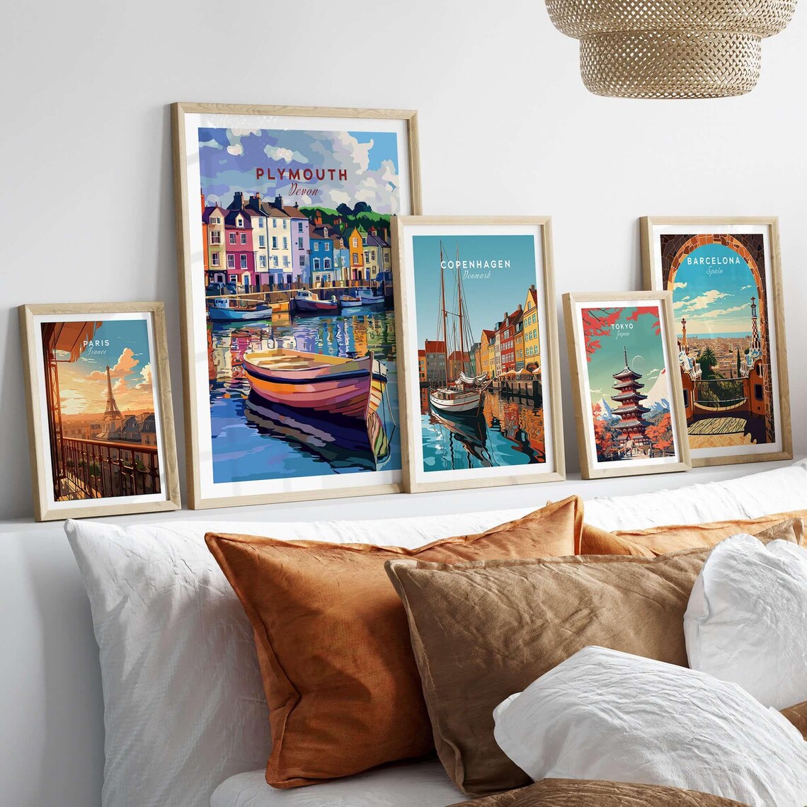 Plymouth Harbour Travel Poster, Devon Office Decor - Image 3