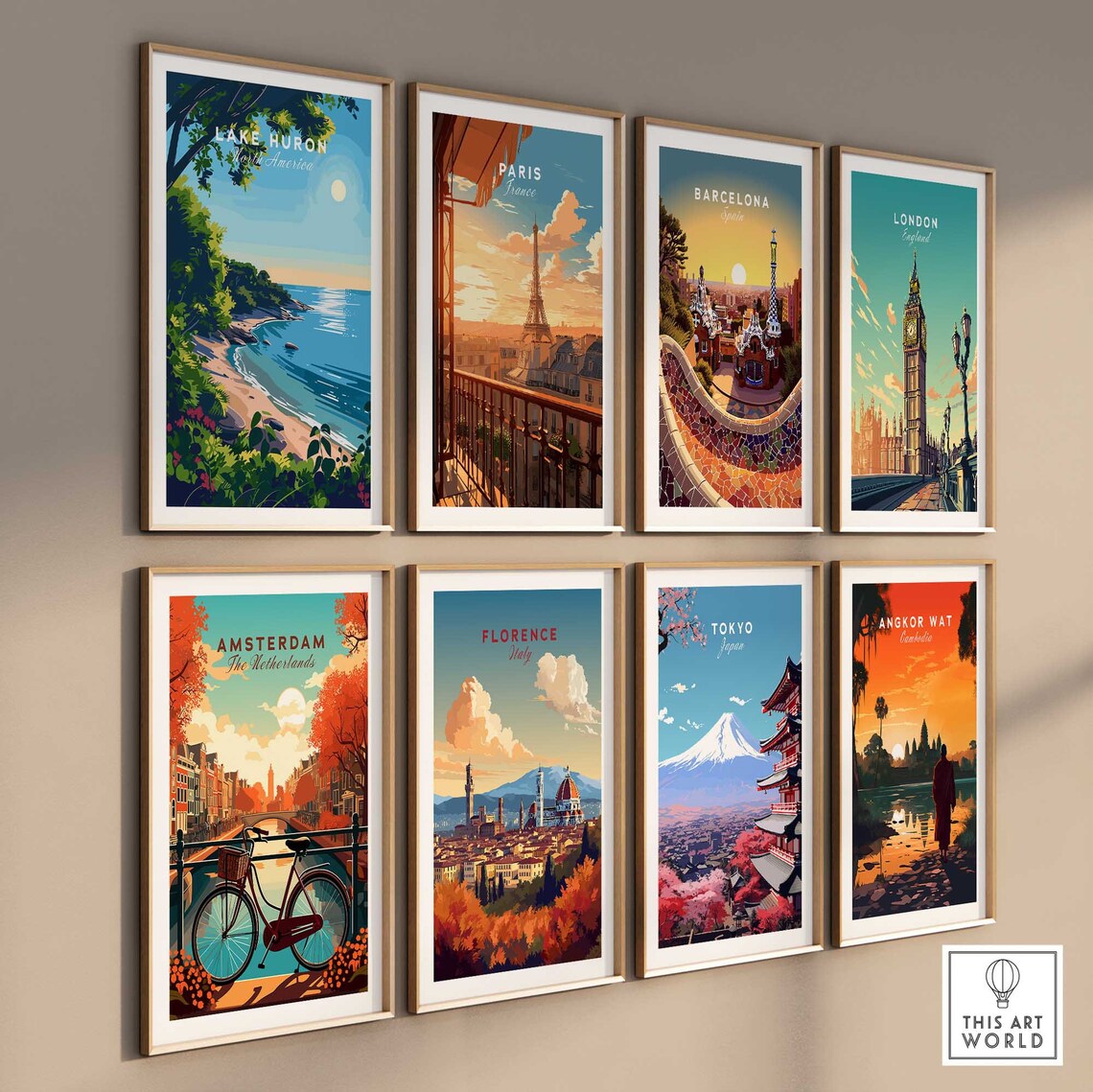 Lake Huron North America Beach Cove Morning Light Travel Poster - Image 3