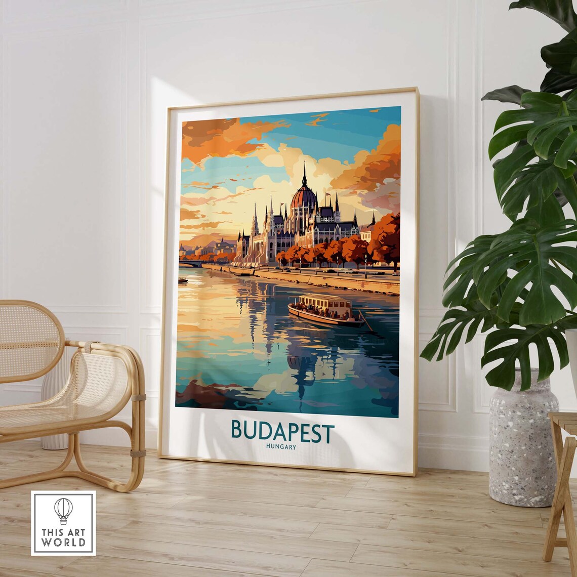 Budapest Travel Poster, Europe City Art Print - Image 3