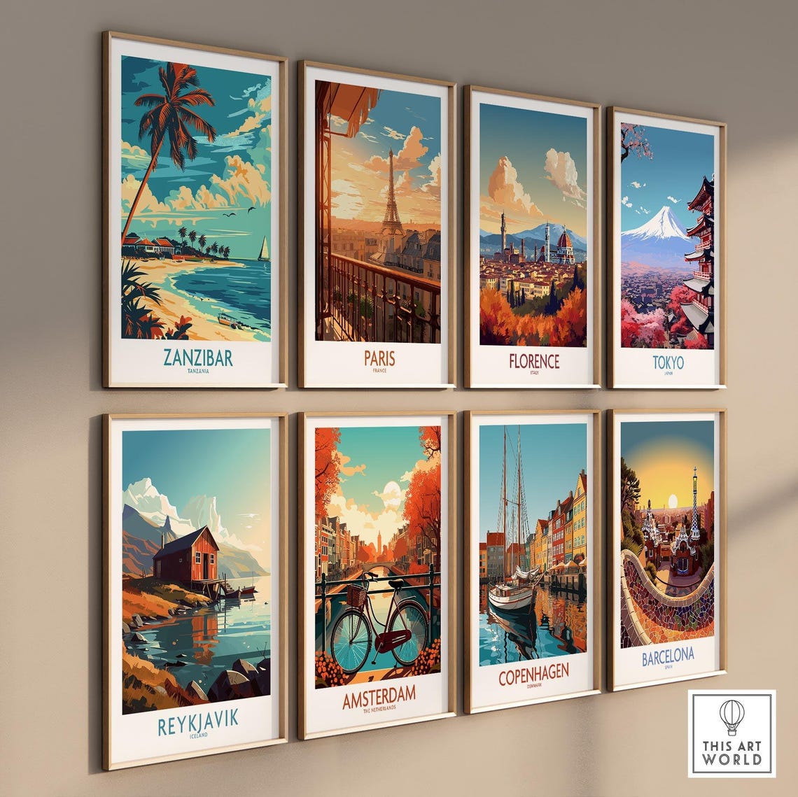 Zanzibar Travel Poster Tanzania Zanzibar Travel Print Wall Art Tanzania Wall Hanging Home Decor Zanzibar Art Lover Gift Zanzibar Birthday - Image 3