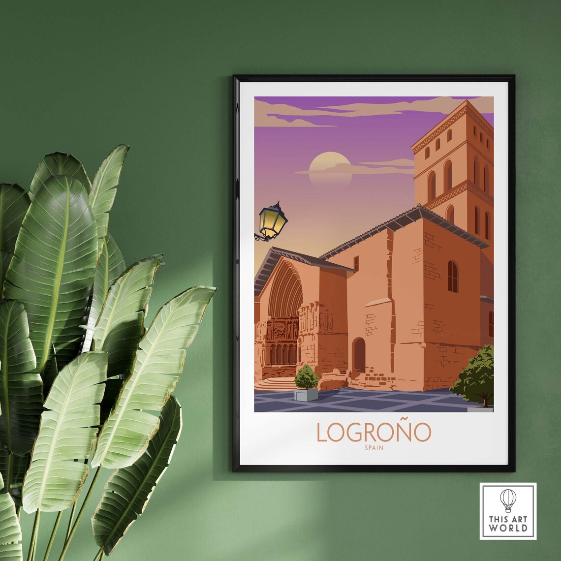 Logrono Spain Travel Poster, European City View - Image 2