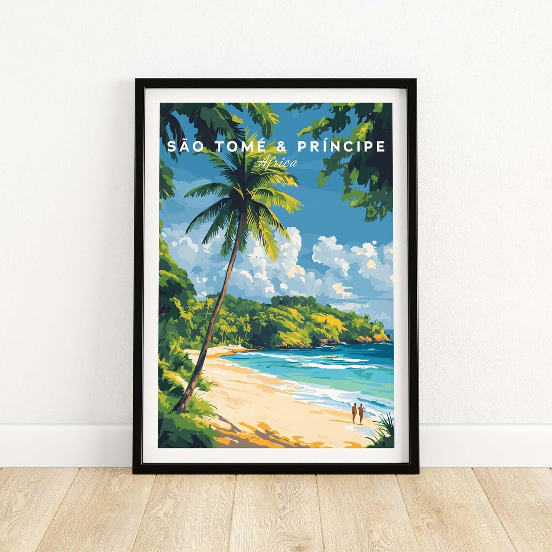 São Tomé and Príncipe Beach Travel Poster