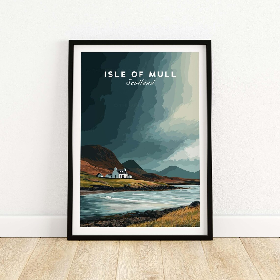 Isle Of Mull Scotland Coastal Cottage Art Print