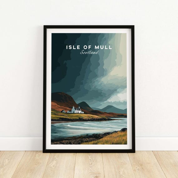 Isle Of Mull Scotland Coastal Cottage Art Print