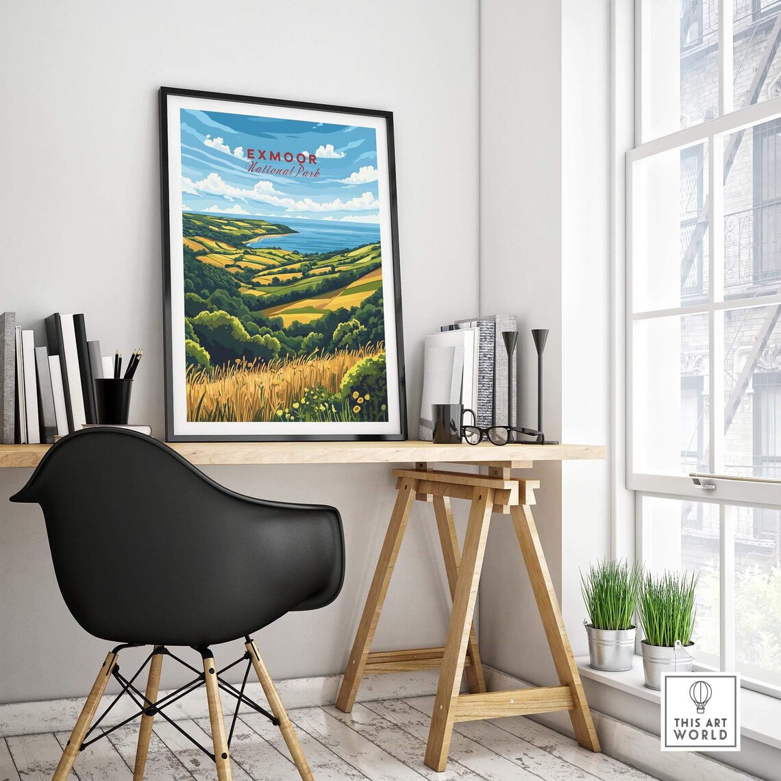 Exmoor Travel Poster, National Park Illustration - Image 4