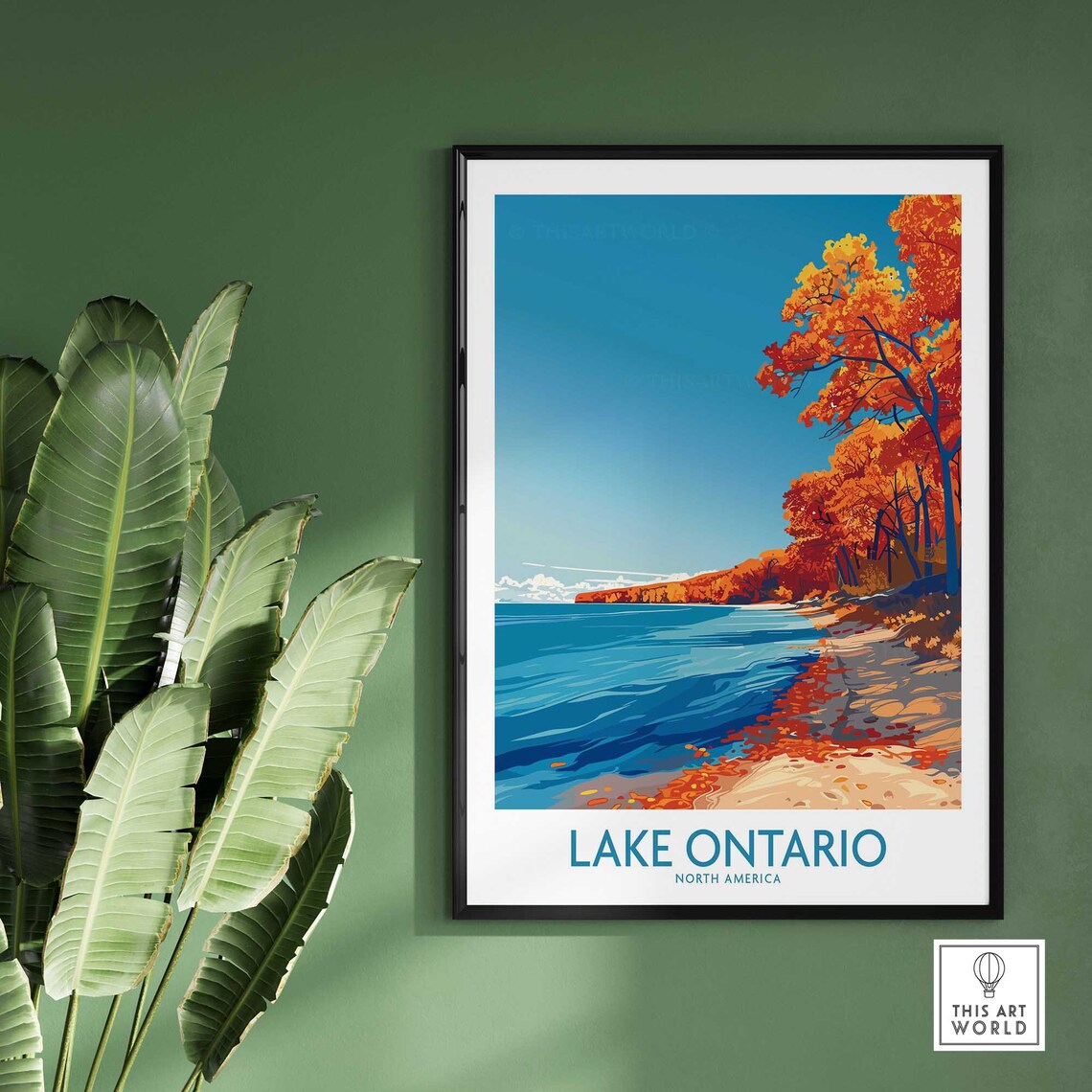 Lake Ontario Travel Poster, Great Lakes Wall Art - Image 2