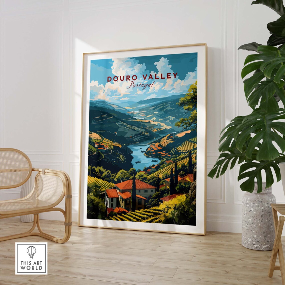 Douro Valley Travel Poster, Home Decor Illustration - Image 3