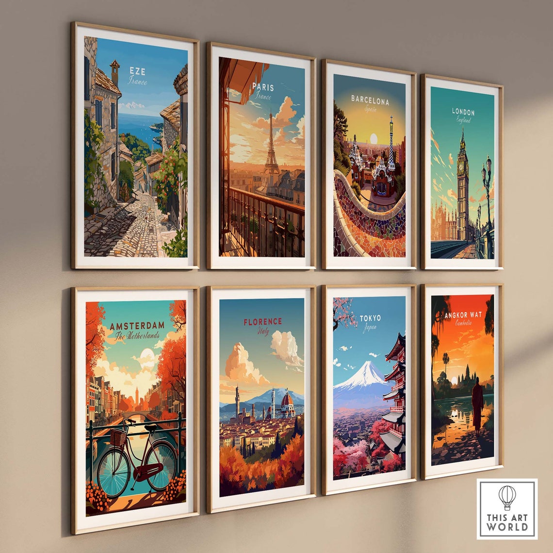 Eze Travel Print France Travel Poster Eze Artwork Poster Gift French Riviera Home Decor Eze Illustration Art Lover France Print Cte Dazur - Image 3
