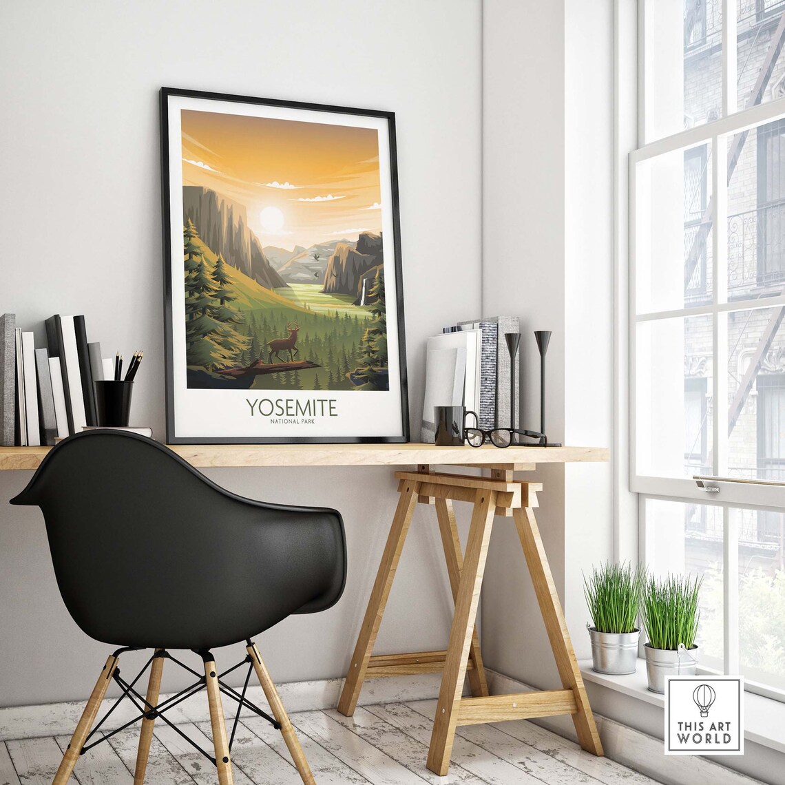 Yosemite Travel Poster, National Park Wall Art Print - Image 4