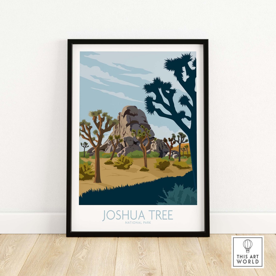 Joshua Tree National Park Desert Trees Vintage Travel Poster Art