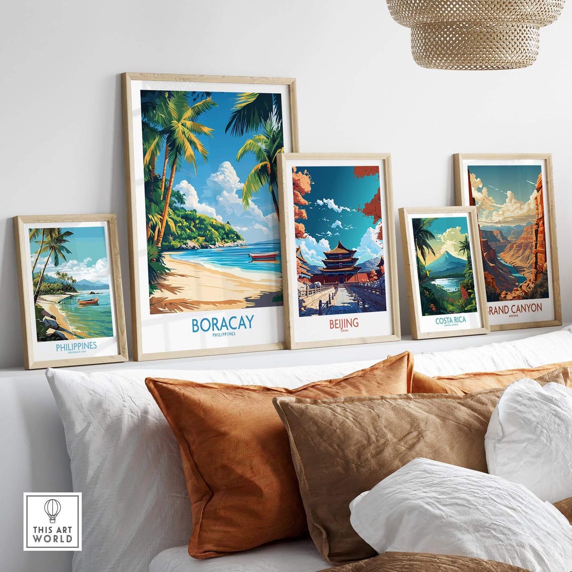 Boracay Philippines Travel Poster, Beach Illustration - Image 3