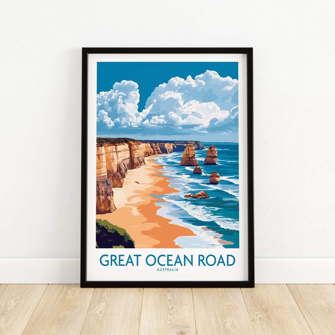 Great Ocean Road Travel Poster Art Print Home Dcor Gift Illustration Artwork Australia
