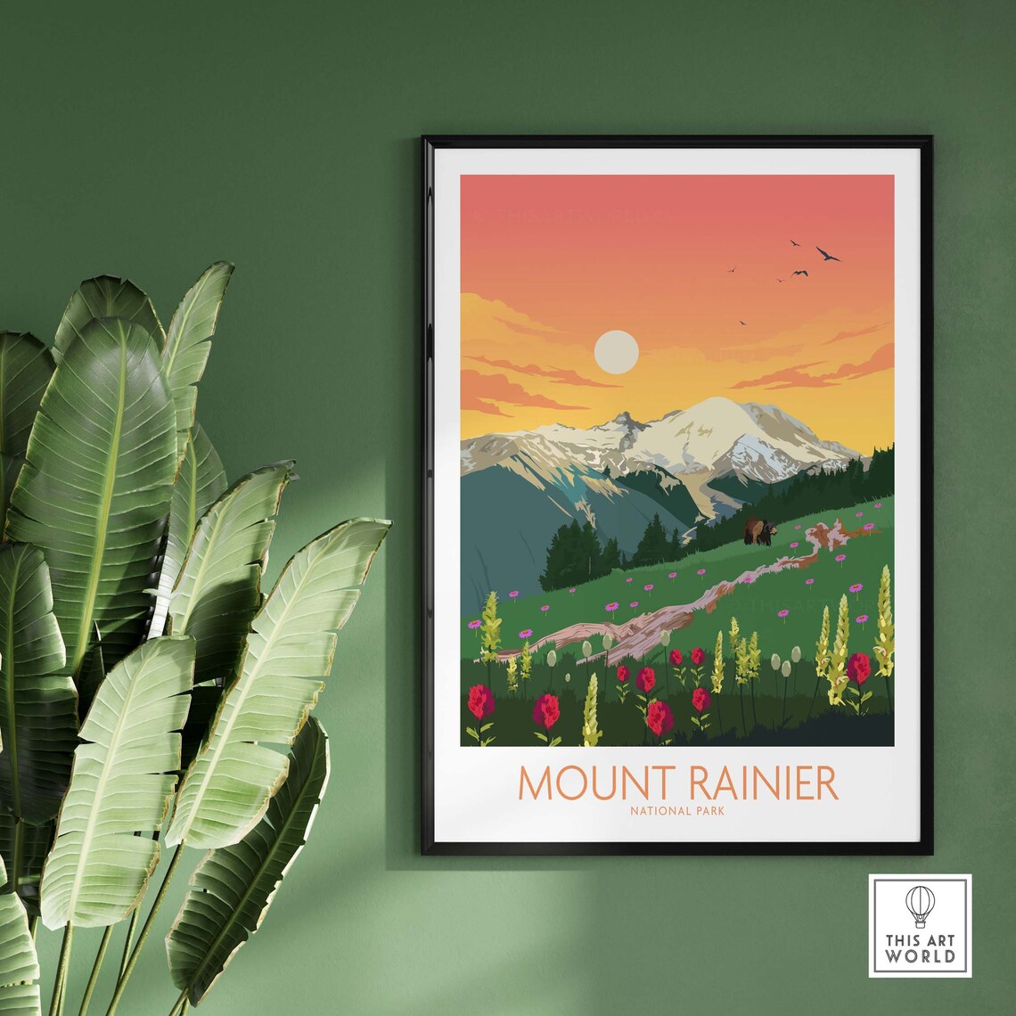 Mount Rainier National Park Home Decor Poster - Image 2