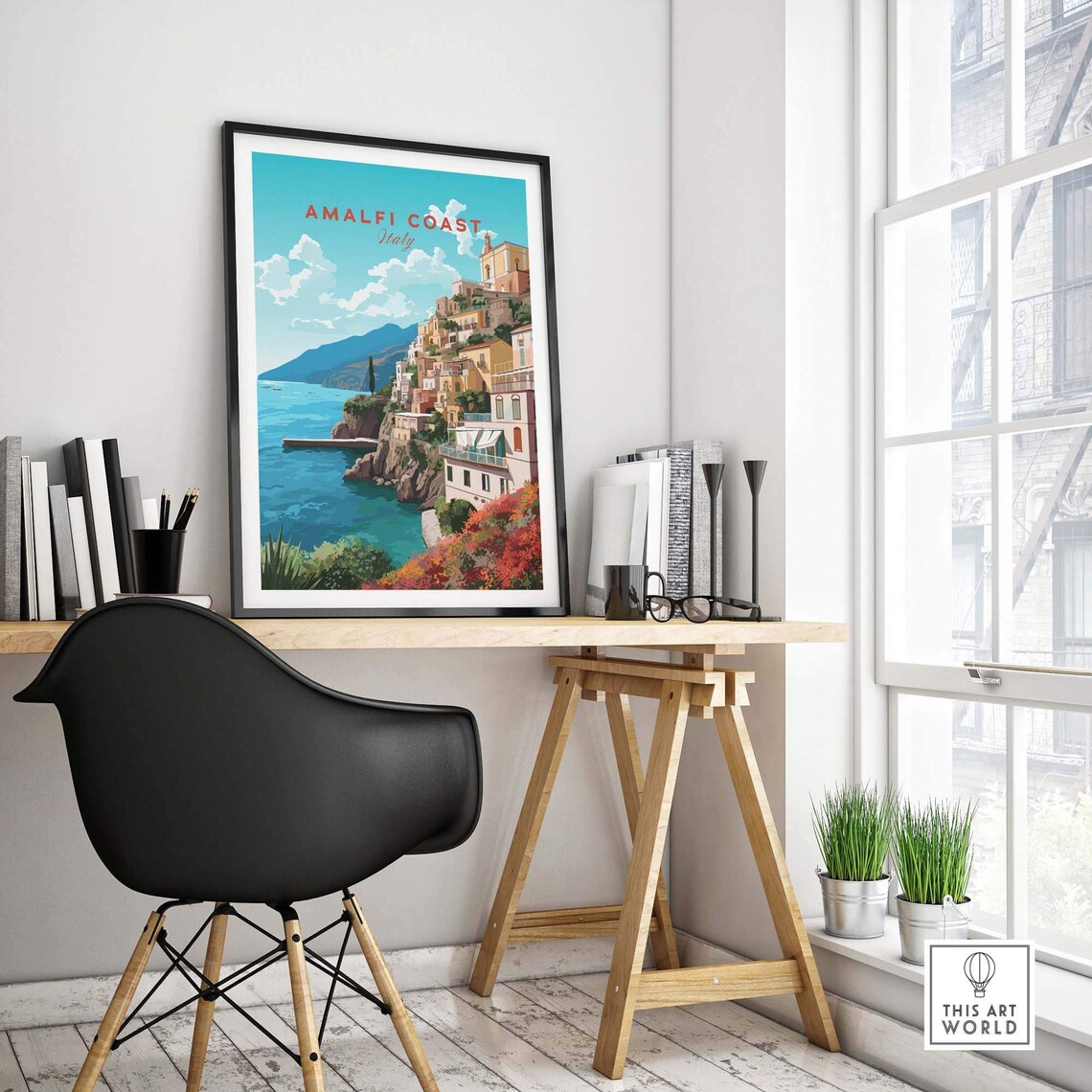 Amalfi Coast Travel Poster, Europe Travel Poster - Image 4