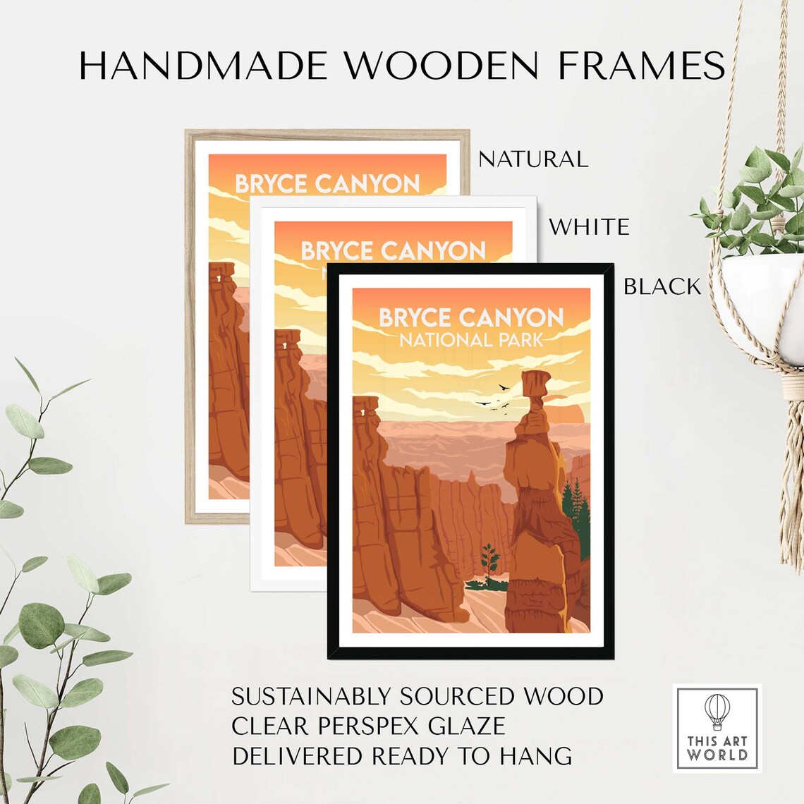 Bryce Canyon Travel Poster, Utah National Park Art Print - Image 2