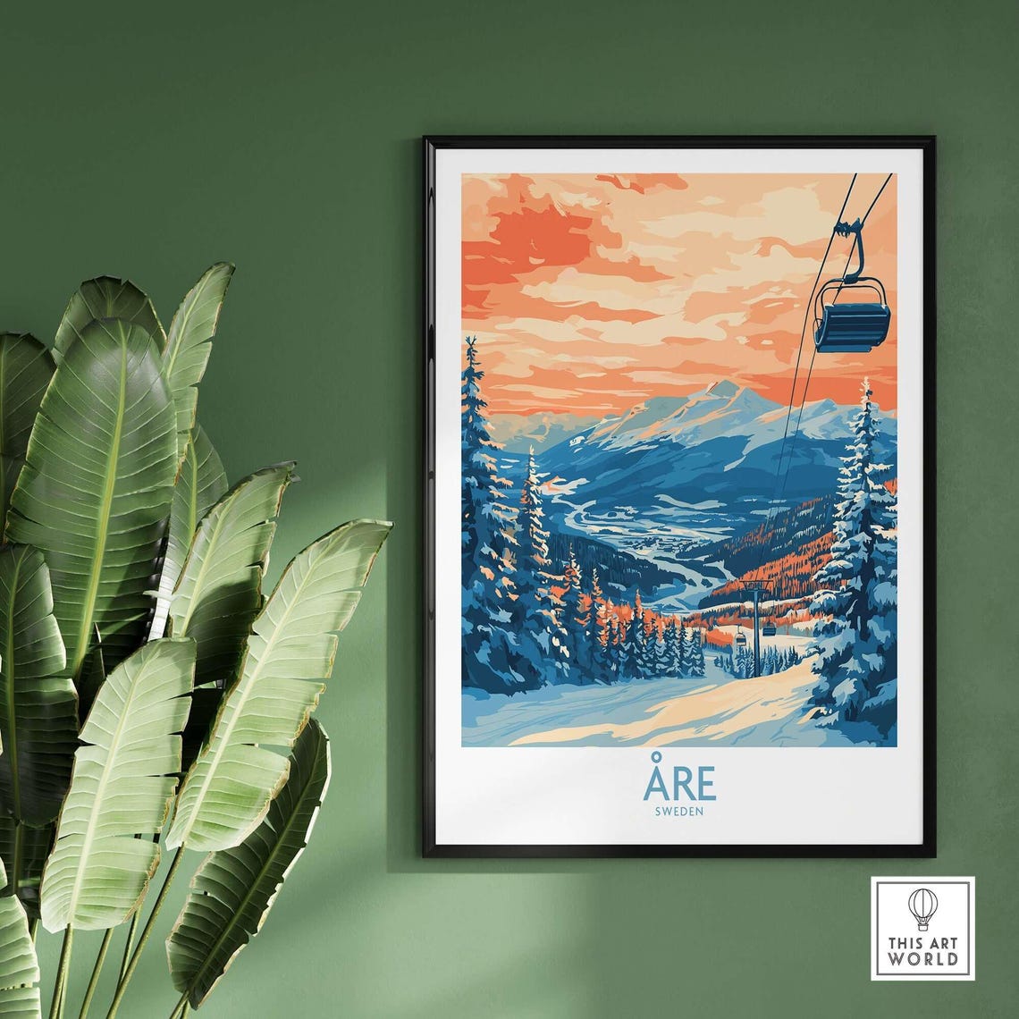 Re Ski Resort, Winter Sports Adventure Poster - Image 2