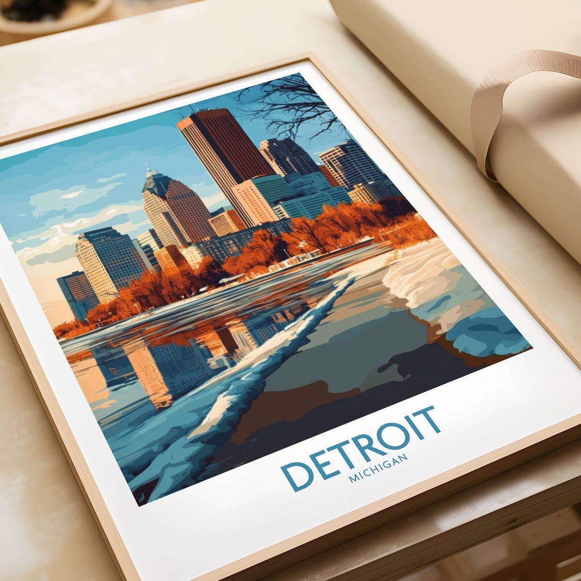 Detroit, Michigan Travel Poster