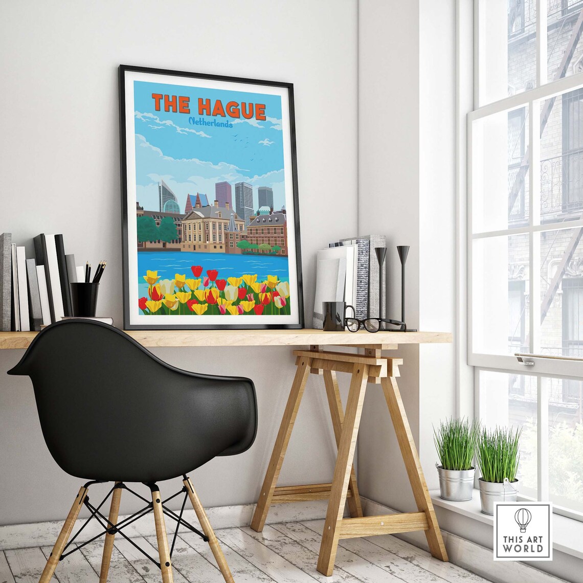 The Hague Netherlands Travel Poster Art Print - Image 4