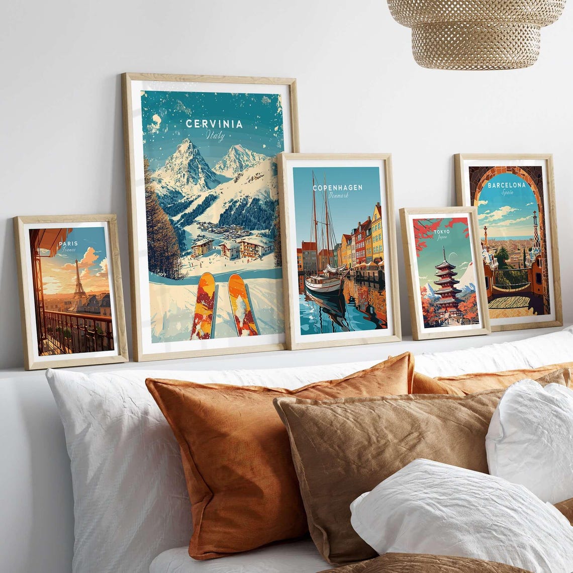 Cervinia Ski Print, Italy Winter Sports Gift - Image 3