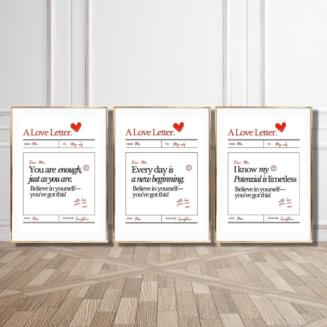 A Love Letter To Yourself Self Worth Minimalist Affirmation Poster - Image 5
