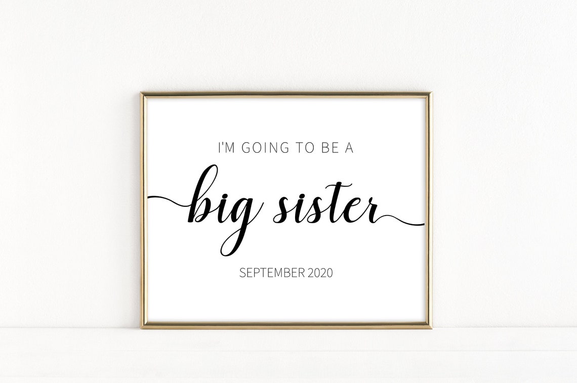 I'm Going to Be a Big Sister September 2020 Announcement Poster - Image 3