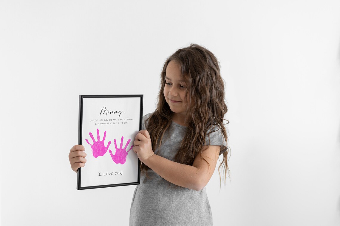 Handprint Craft Art For Mommy, Personalized Keepsake - Image 3