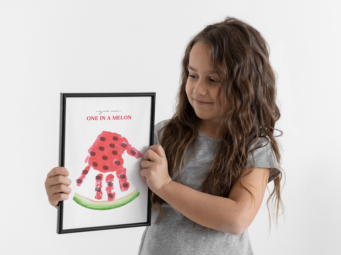 You Are One In A Melon Handprint Keepsake Art Print - Image 4