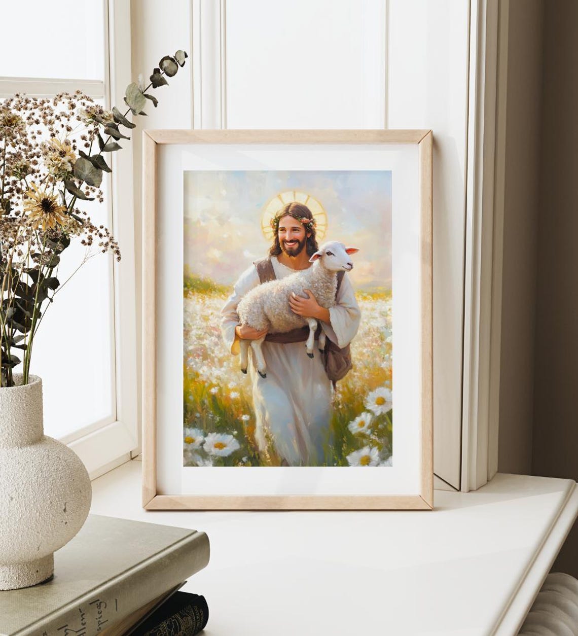 I Will Give You Rest Christian Wall Art Faith Inspired Religious Scripture Decor Inspirational Bible Verse Art - Image 4