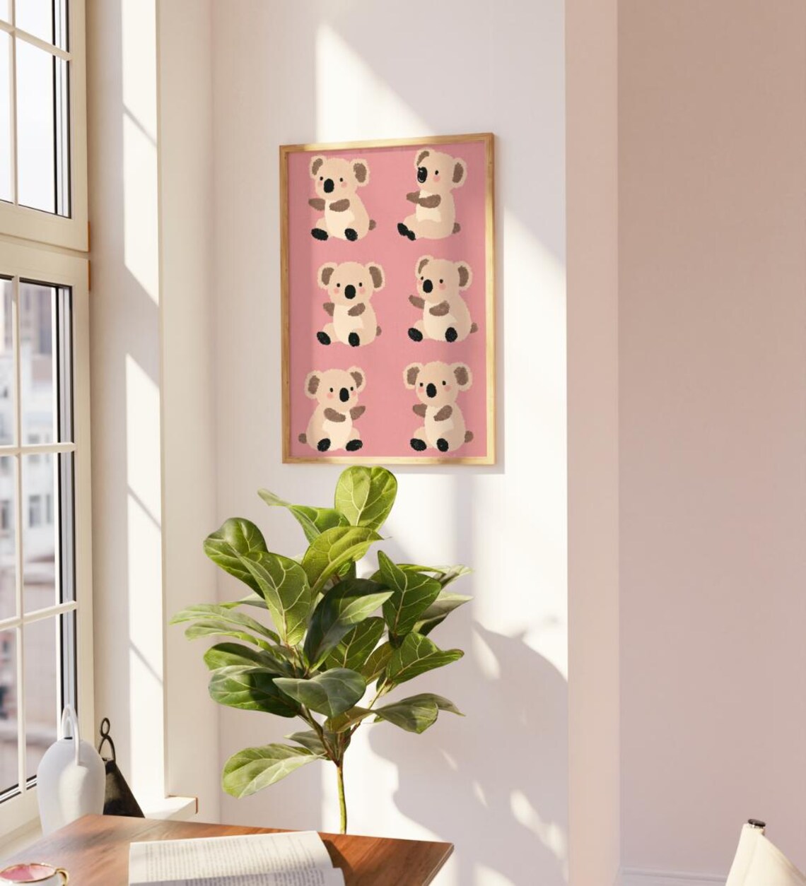 Pandas Maximalist Pink Dopamine Decor, Cute Animal Poster - Image 2