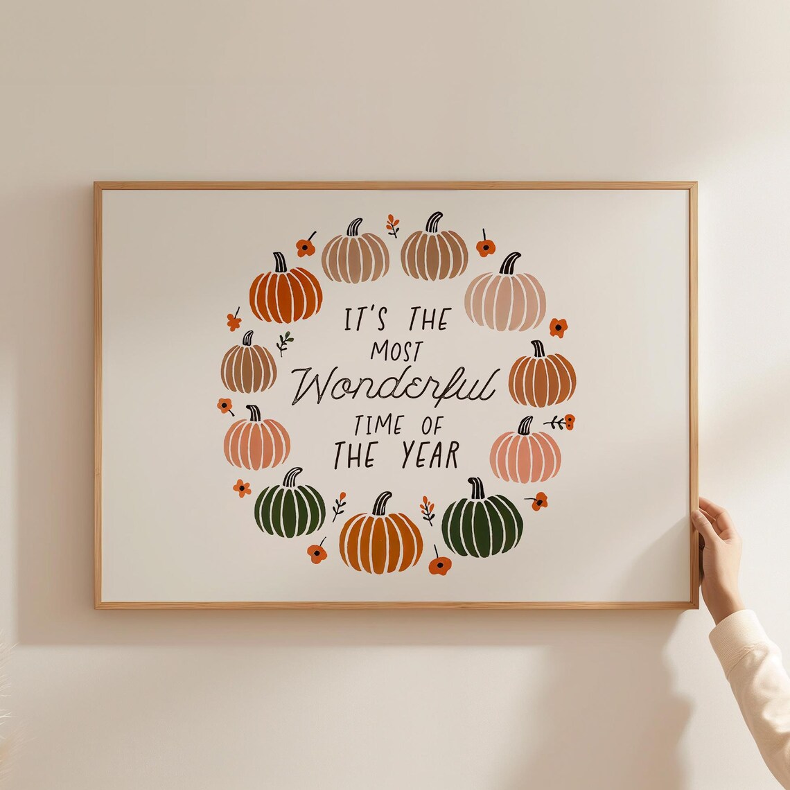 Fall Quotes Print, Neutral Autumn Wall Art