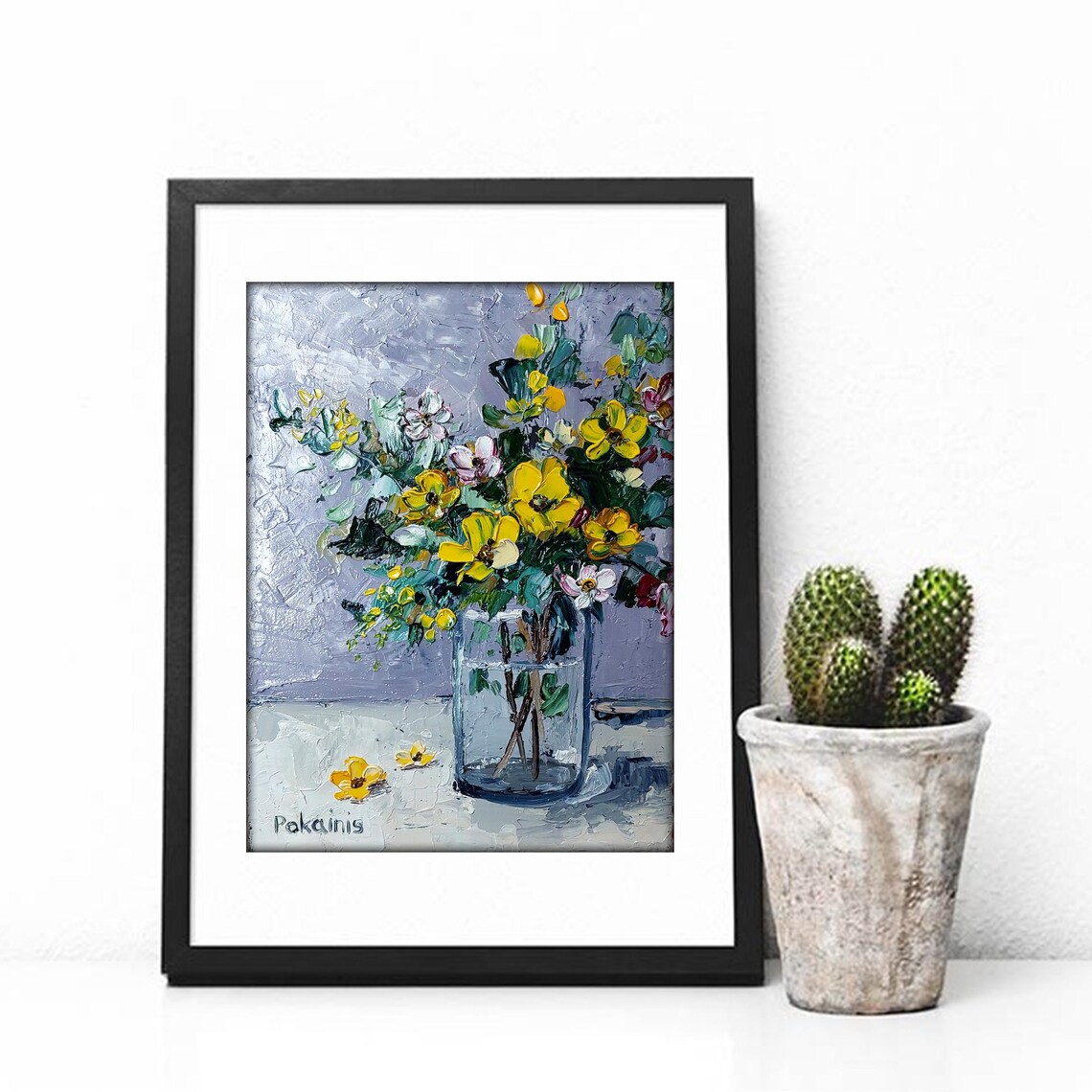 Floral Still Life Art Print, Modern Botanical Bouquet - Image 3