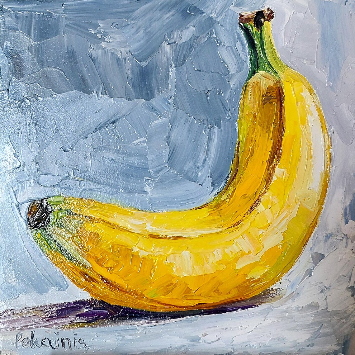 Anana Small Oil Painting Original Impasto Oil Artwork Garden Fine Art Food Original Painting Fruit Still Life Wall Art Kitchen Artwork