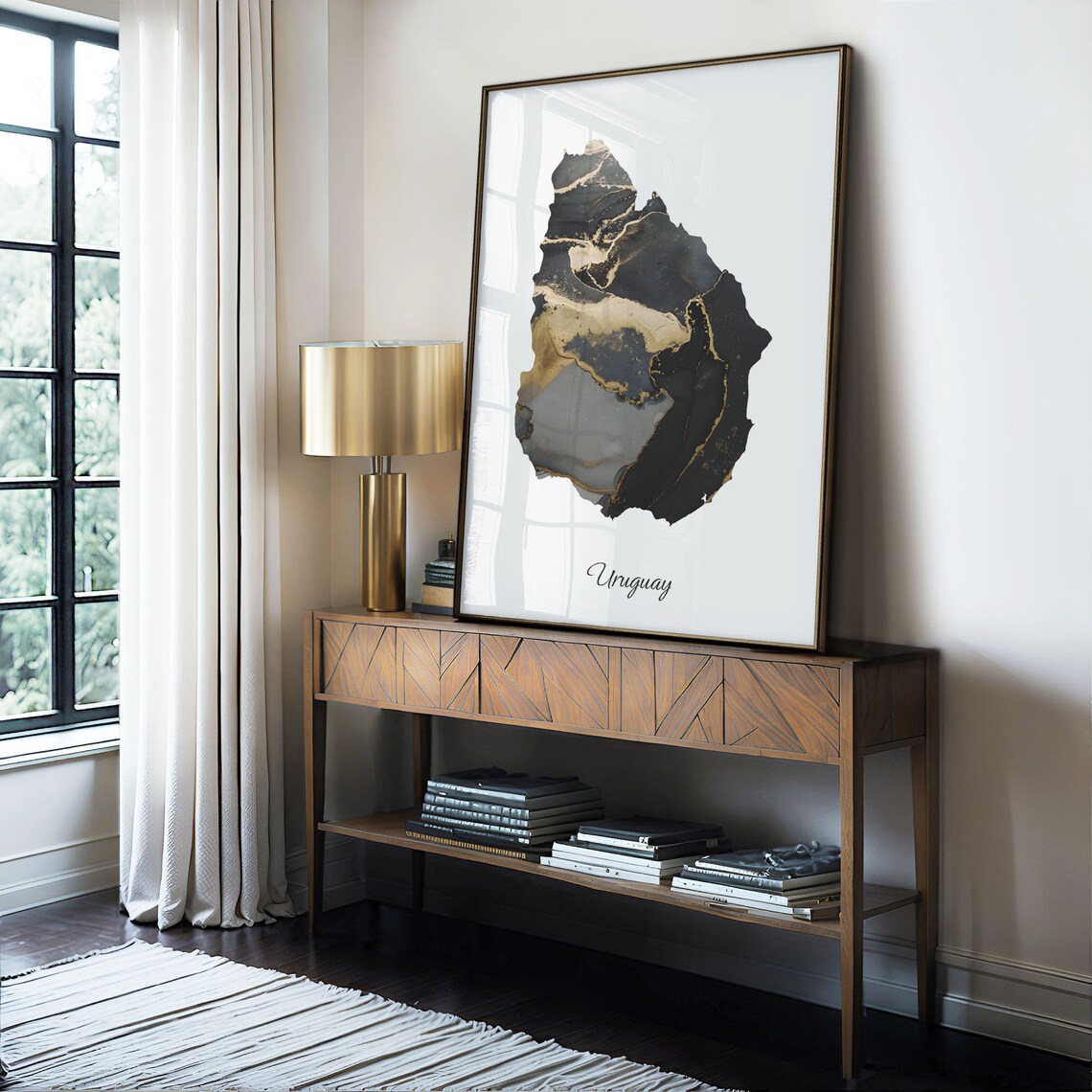 Uruguay Art Print, Elegant Country Map Poster - Image 4
