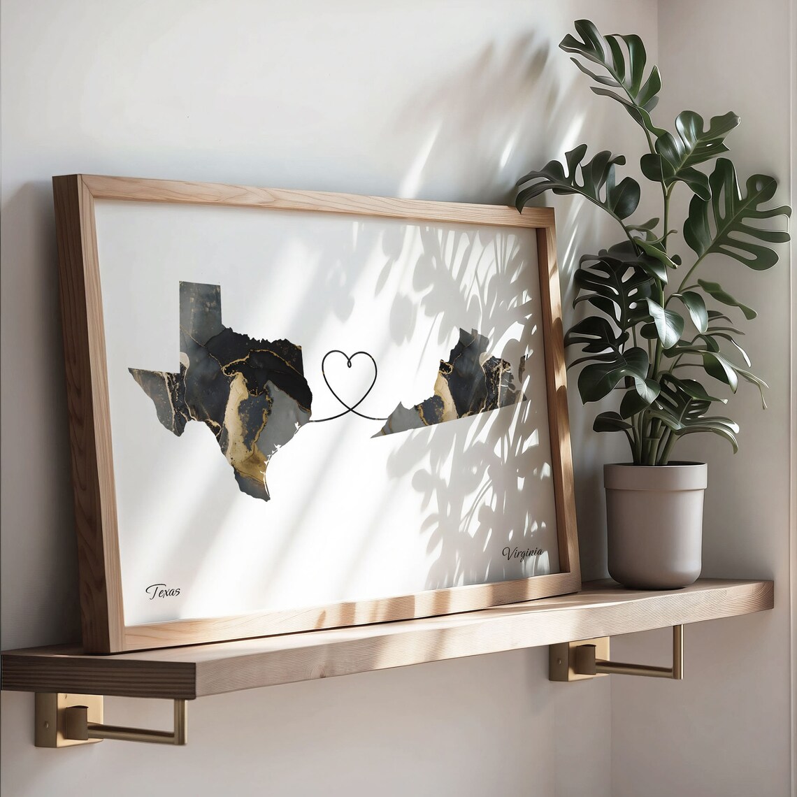 Texas To Virginia Map Poster, Travel Art Print - Image 3