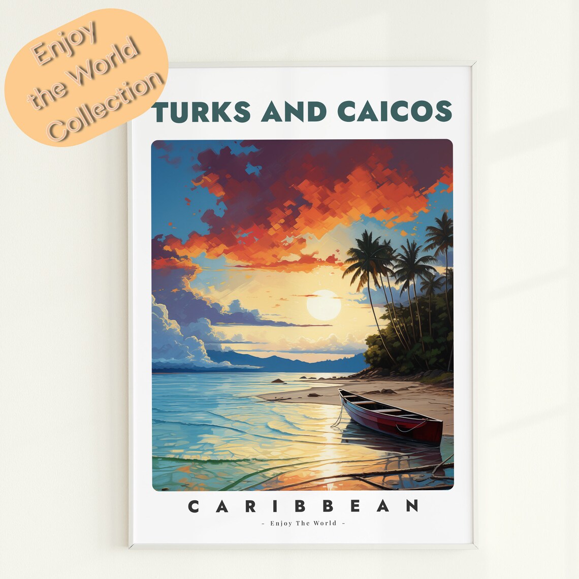 Turks And Caicos Coast Art Print, Caribbean