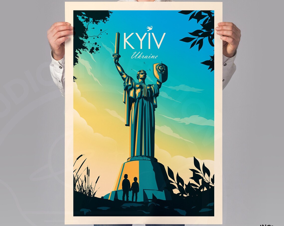 Kyiv Ukraine Travel Poster, Europe City Print - Image 3