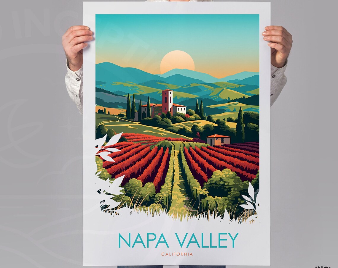 Napa Valley California Vintage Travel Poster Print - Image 2