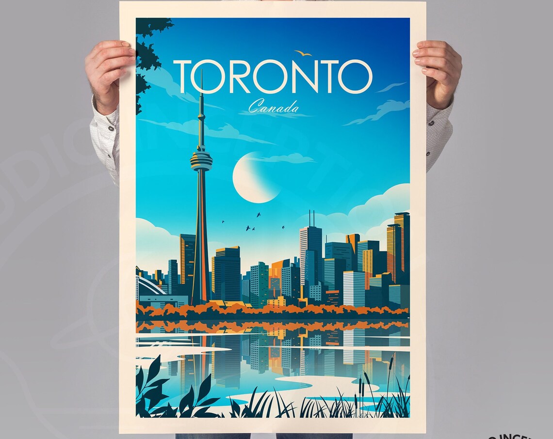 Toronto Travel Poster, Canada Travel Gift - Image 2