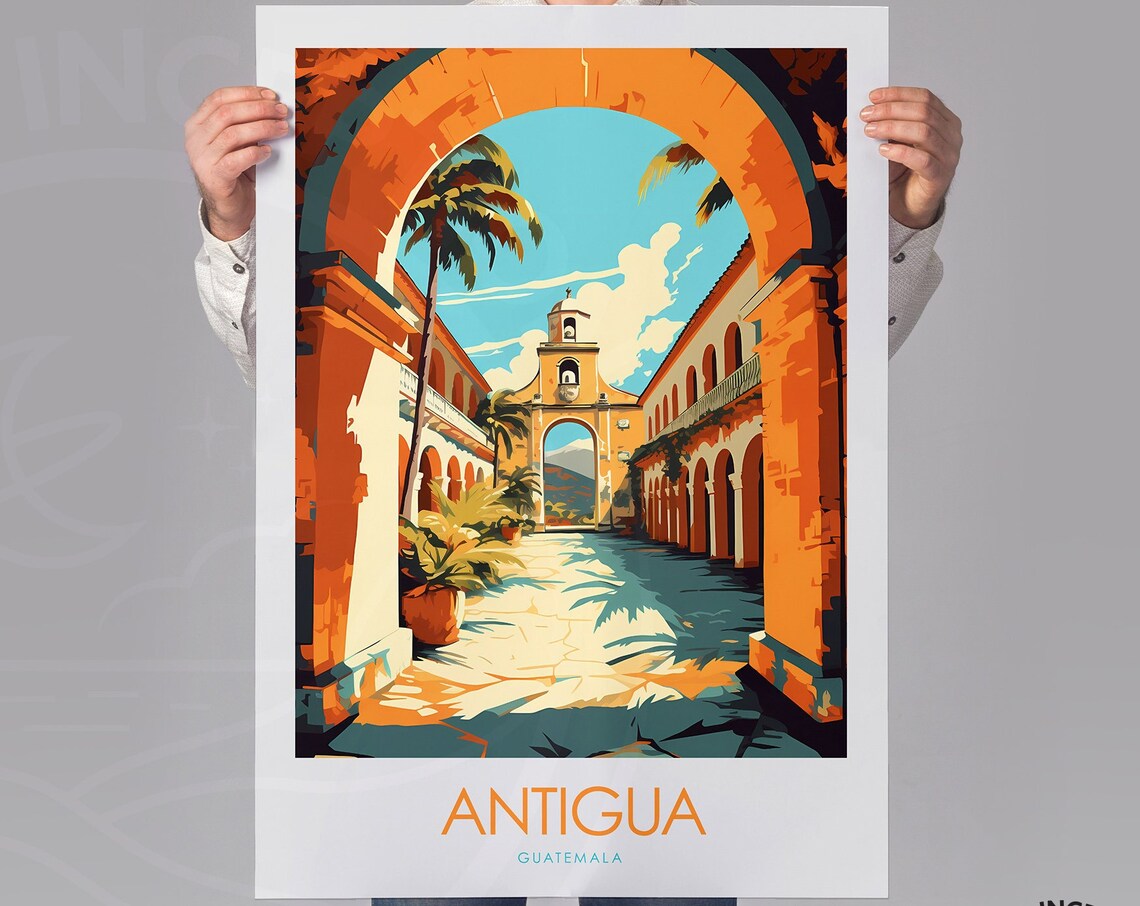 Antigua Guatemala Travel Poster, Travel Poster Print - Image 2