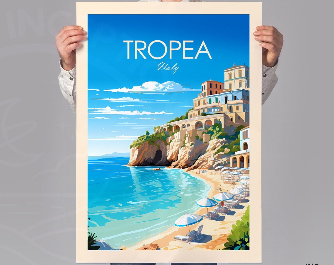 Tropea Italy Travel Poster, Living Room Wall Art - Image 2