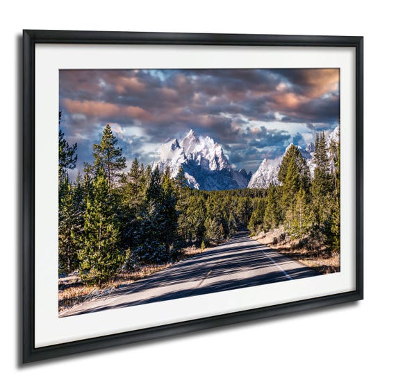 Grand Teton Mountain Print Sunrise Wildlife Landscape