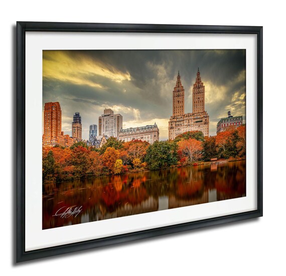 Nyc Skyline Photography San Remo At Central Park Lake Artist Signed
