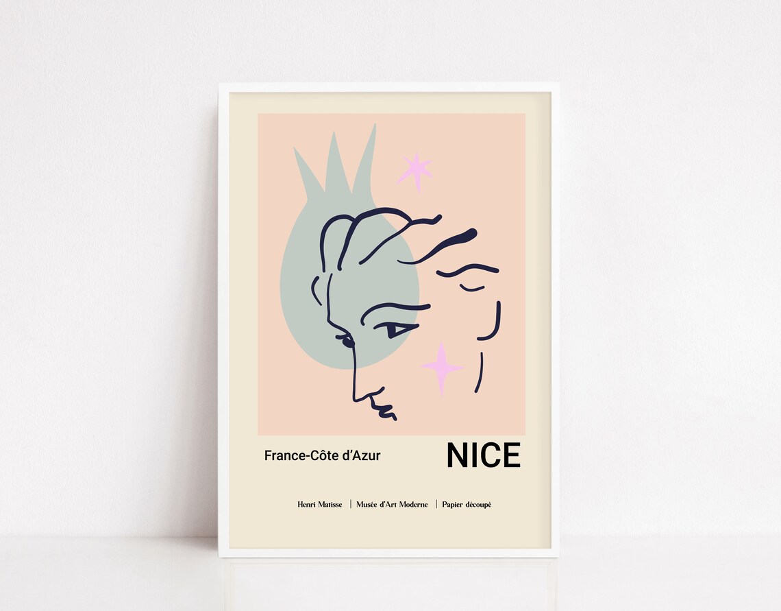 Matisse Exhibition Poster, Cut Outs Art Print