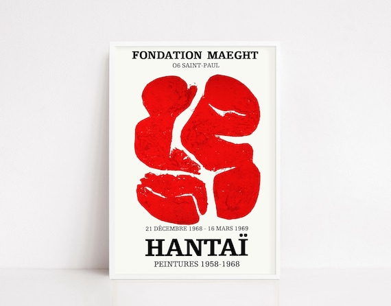 Simon Hantaï Vintage Exhibition Poster, Maeght Gallery