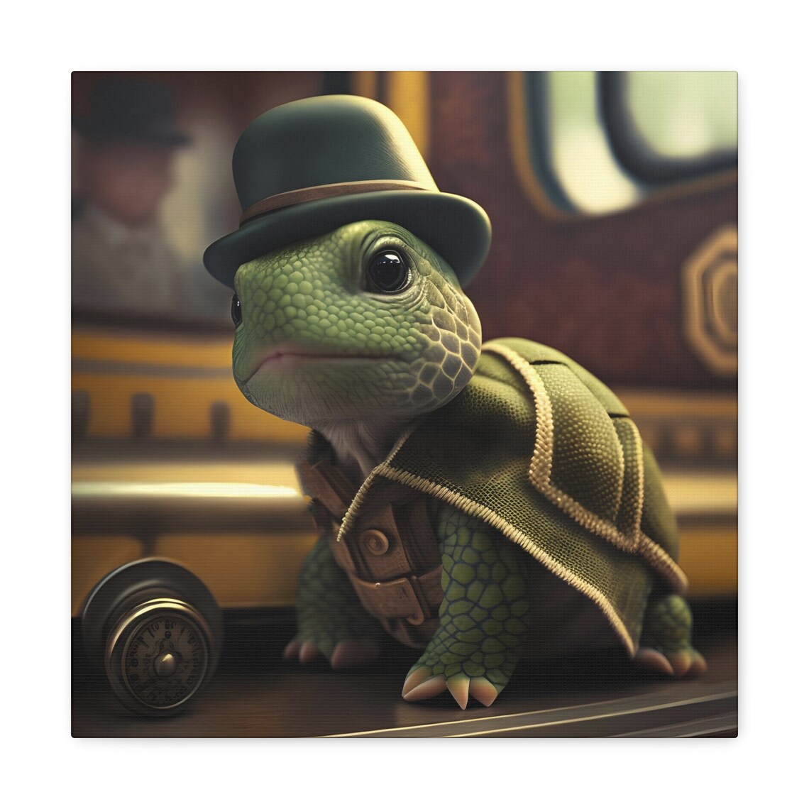 Turtle Top Hat Art Print