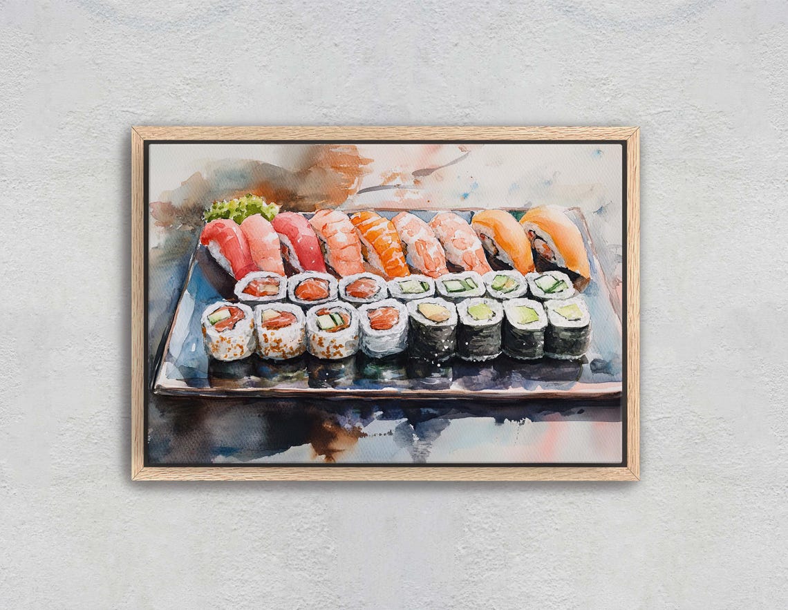 Sushi Print, Kitchen Art