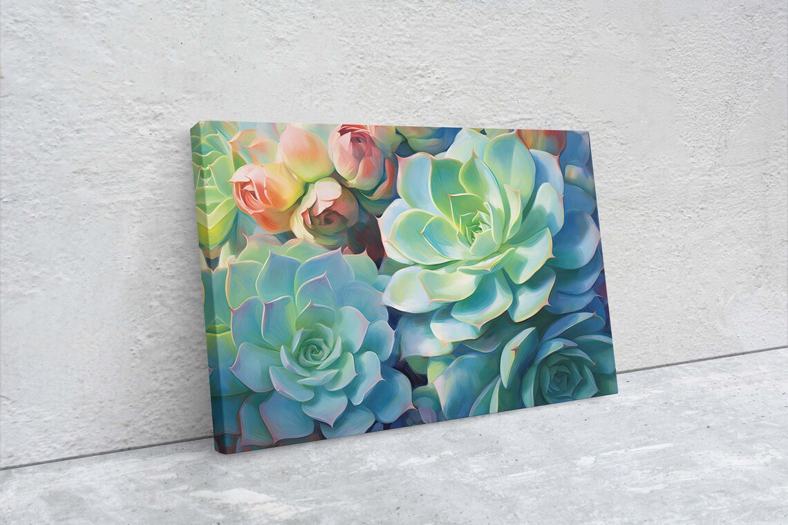 Succulent Cactus Botanical Painting, Flower Decor Art Print - Image 2