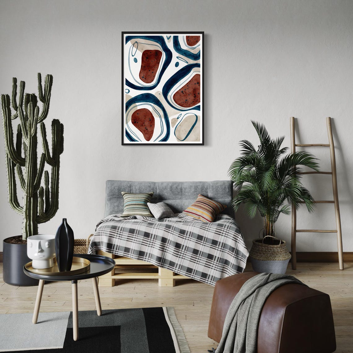 Circular Abstract Print Geometric Wall Design Modern Painting Design Statement Piece Modern Home Decor Minimalist Scandinavian Style Artwork - Image 4