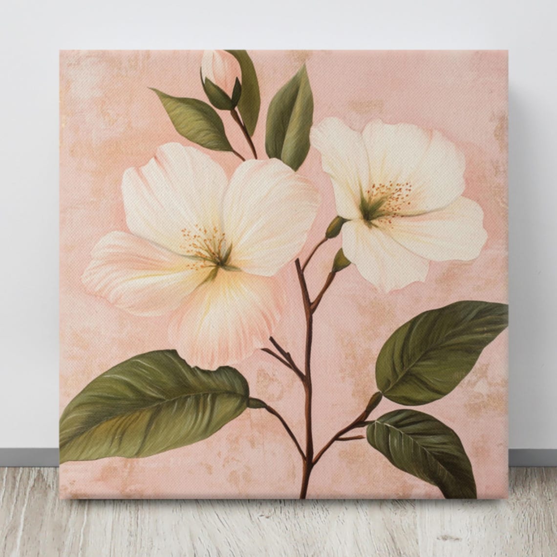 White Eglantine Wild Rose Blossoms Blush Floral Art Wall Poster - Image 4