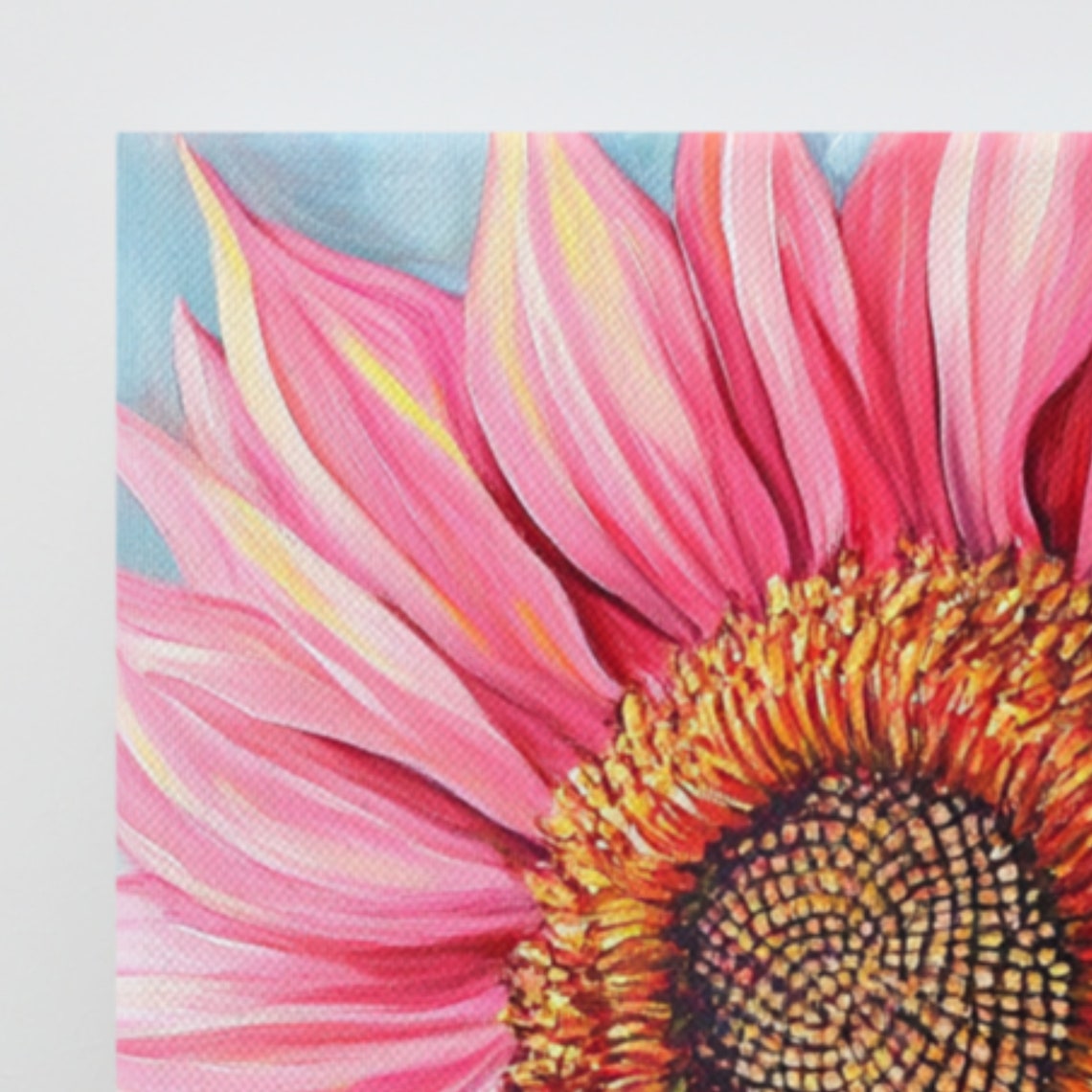 Pink Sunflower Print Large Painting Print Flower Wall Art Nature Art Sunflower Art Sunflower Painting Print Wall Art - Image 3
